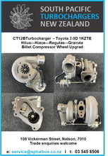 Load image into Gallery viewer, CT12B Billet Upgrade Turbo - Toyota 1KZ-TE Powered Hilux / Hiace / Granvia / Regulas
